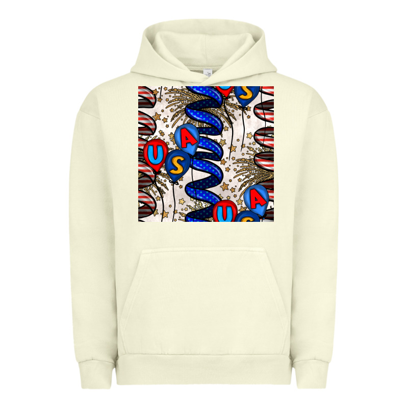 Usa Balloons Seamless Pattern Urban Hoodie by BundleAndBundleShop | Teevron