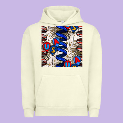 Usa Balloons Seamless Pattern Urban Hoodie Designed By Bundleandbundleshop