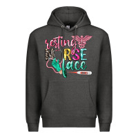 Charcoal Heather resting nurse face Premium Hoodie - CowGirlArtShop