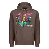 Coffee resting nurse face Premium Hoodie - CowGirlArtShop
