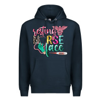 Navy resting nurse face Premium Hoodie - CowGirlArtShop
