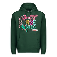 Sports Green resting nurse face Premium Hoodie - CowGirlArtShop