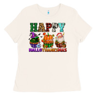 Bone happy hallothanksmas with cupcakes Ladies Tee - AdoDesignShop