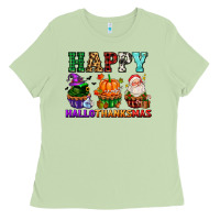 Matcha happy hallothanksmas with cupcakes Ladies Tee - AdoDesignShop