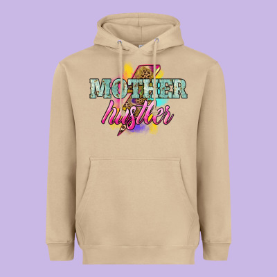 Mother Hustler Lightning Bolt Mother's Day Heavyweight Hoodie Designed By Howdyjamesfarm