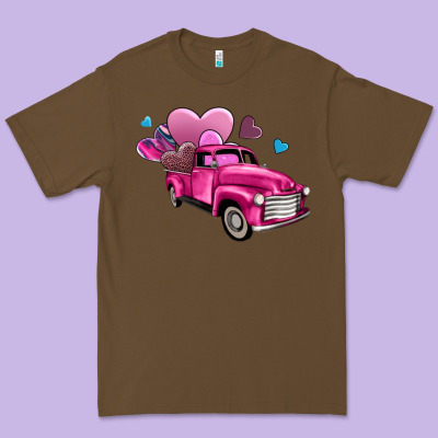 Truck With Hearts Premium Tee Designed By Adodesignshop
