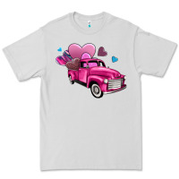 Dove Grey truck with hearts Premium Tee - AdoDesignShop