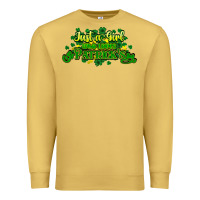 Antique Gold Just a girl who loves St. Patrick's Day Premium Sweatshirt - HowdyJamesFarm