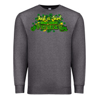 Charcoal Heather Just a girl who loves St. Patrick's Day Premium Sweatshirt - HowdyJamesFarm