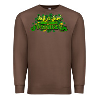 Chestnut Just a girl who loves St. Patrick's Day Premium Sweatshirt - HowdyJamesFarm