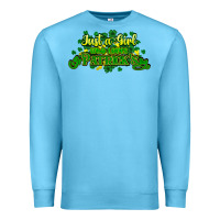 Ocean Blue Just a girl who loves St. Patrick's Day Premium Sweatshirt - HowdyJamesFarm