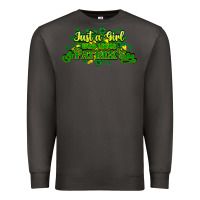 Smoke Just a girl who loves St. Patrick's Day Premium Sweatshirt - HowdyJamesFarm