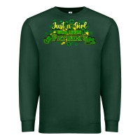 Sports Green Just a girl who loves St. Patrick's Day Premium Sweatshirt - HowdyJamesFarm