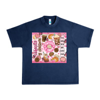 Navy cafecito y chisme Urban Heavy Tee - JahusDesignShop