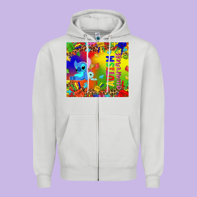 Autism Awareness With Stitch Tumbler Zipper Hoodie Designed By Tumblerdesignbyshophia