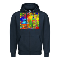 Navy Autism awareness with stitch tumbler Zipper Hoodie - TumblerDesignByShophia