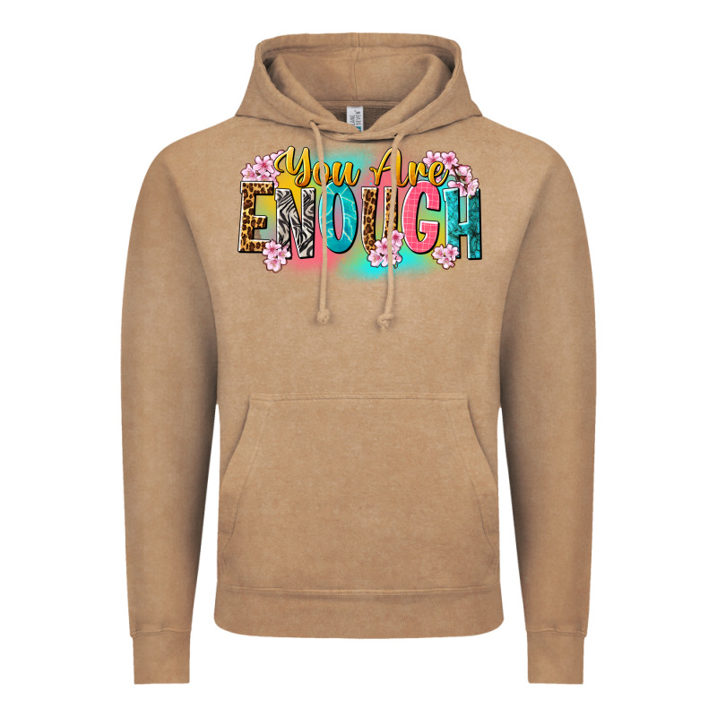 You Are Enough Vintage Hoodie by NancyCooperArtShop | Teevron