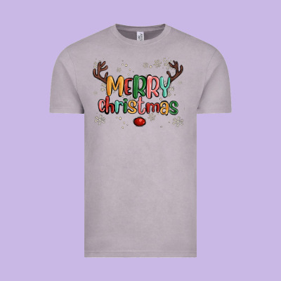 Merry Christmas Raindeerr Vintage Tee Designed By Maliassmallbusiness