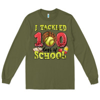 Army Green i tackled days of school softball Long Sleeve Tee - LillyAllenDesigns