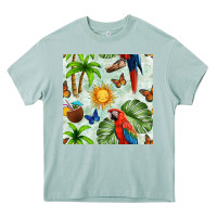 Arona parrot in the sun seamless pattern Heavy Core Tee - BundleAndBundleShop