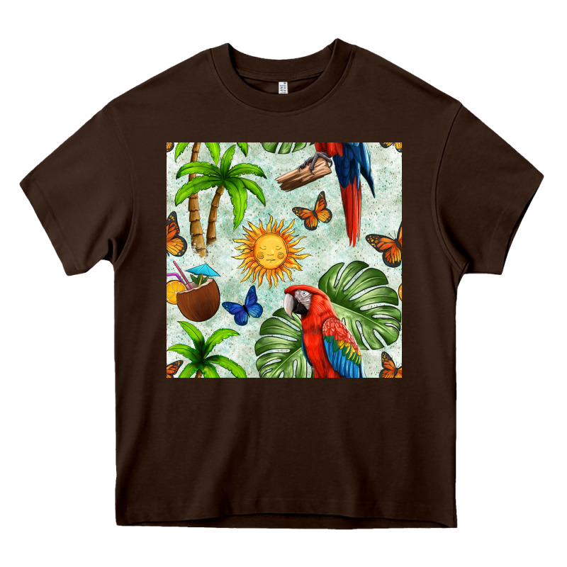 Parrot In The Sun Seamless Pattern Heavy Core Tee by BundleAndBundleShop | Teevron