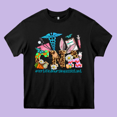 Easter Cna Certified Nursing Assistant Heavy Core Tee Designed By Adodesignshop