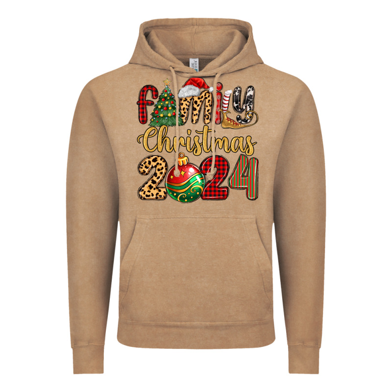 Family Christmas 2024 Vintage Hoodie by MaliasSmallBusiness | Teevron