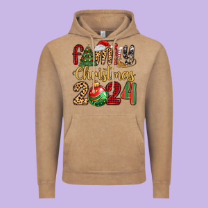 Family Christmas 2024 Vintage Hoodie Designed By Maliassmallbusiness