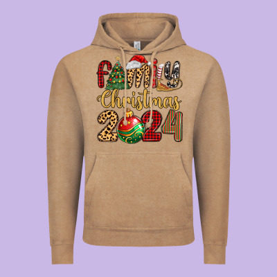 Family Christmas 2024 Vintage Hoodie Designed By Maliassmallbusiness