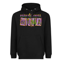 Black Mardi gras mama with beads mother's day Heavyweight Hoodie - HowdyJamesFarm