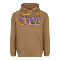 Toasted Coconut Mardi gras mama with beads mother's day Heavyweight Hoodie - HowdyJamesFarm
