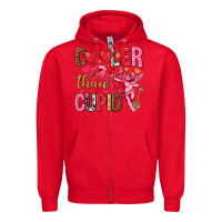 Red Cooler than Cupid Valentine's Day Zipper Hoodie - HowdyJamesFarm