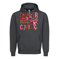 Smoke Cooler than Cupid Valentine's Day Zipper Hoodie - HowdyJamesFarm