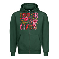 Cooler Than Cupid Valentine's Day Zipper Hoodie | Teevron