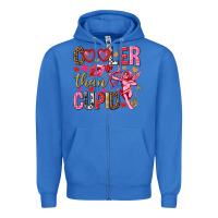 True Royal Cooler than Cupid Valentine's Day Zipper Hoodie - HowdyJamesFarm