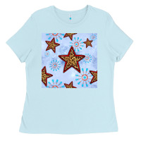 Baby Blue 4th of july leopard star seamless pattern Ladies Tee - BundleAndBundleShop