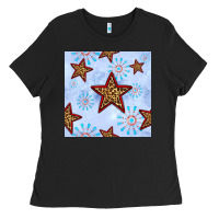 Black 4th of july leopard star seamless pattern Ladies Tee - BundleAndBundleShop