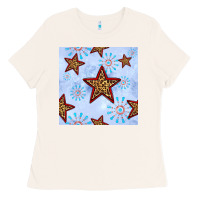 Bone 4th of july leopard star seamless pattern Ladies Tee - BundleAndBundleShop