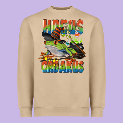 Hocus Croakus Halloween Frog Heavyweight Sweatshirt Designed By Lillyallendesigns