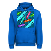 Cobalt school pencil seamless pattern Urban Hoodie - BundleAndBundleShop