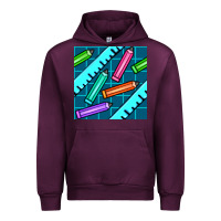 Mauve Wine school pencil seamless pattern Urban Hoodie - BundleAndBundleShop
