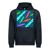 Navy school pencil seamless pattern Urban Hoodie - BundleAndBundleShop