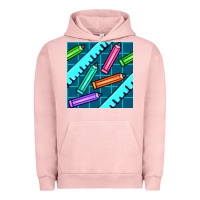 Pigment Salmon school pencil seamless pattern Urban Hoodie - BundleAndBundleShop