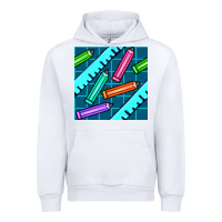 White school pencil seamless pattern Urban Hoodie - BundleAndBundleShop