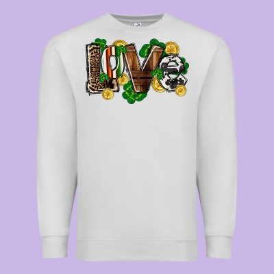 Western Love St. Patrick's Day Premium Sweatshirt Designed By Cowgirlartshop