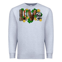 Heather Grey Western love St. Patrick's Day Premium Sweatshirt - CowGirlArtShop