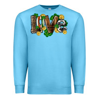Ocean Blue Western love St. Patrick's Day Premium Sweatshirt - CowGirlArtShop
