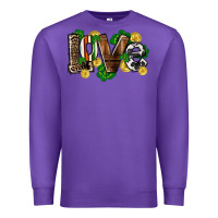 Purple Western love St. Patrick's Day Premium Sweatshirt - CowGirlArtShop