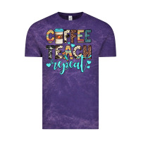 Cloud Purple coffee teach repeat Vintage Tee - JahusDesignShop