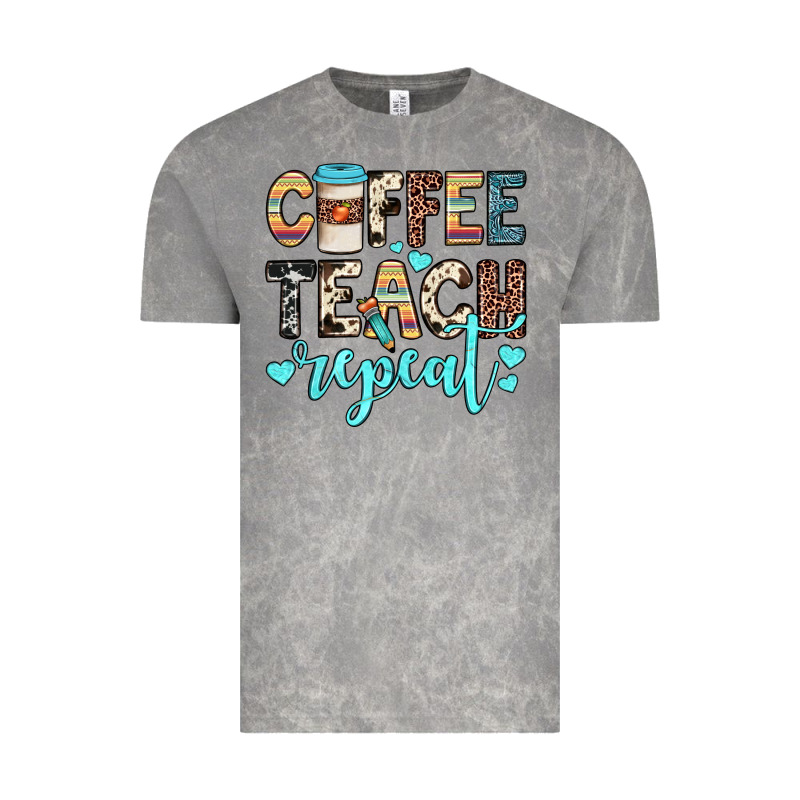 Coffee Teach Repeat Vintage Tee by JahusDesignShop | Teevron
